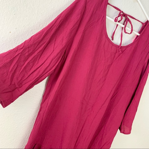 XHILARATION swim coverup dress fringe detail back Size Large - Picture 6 of 10